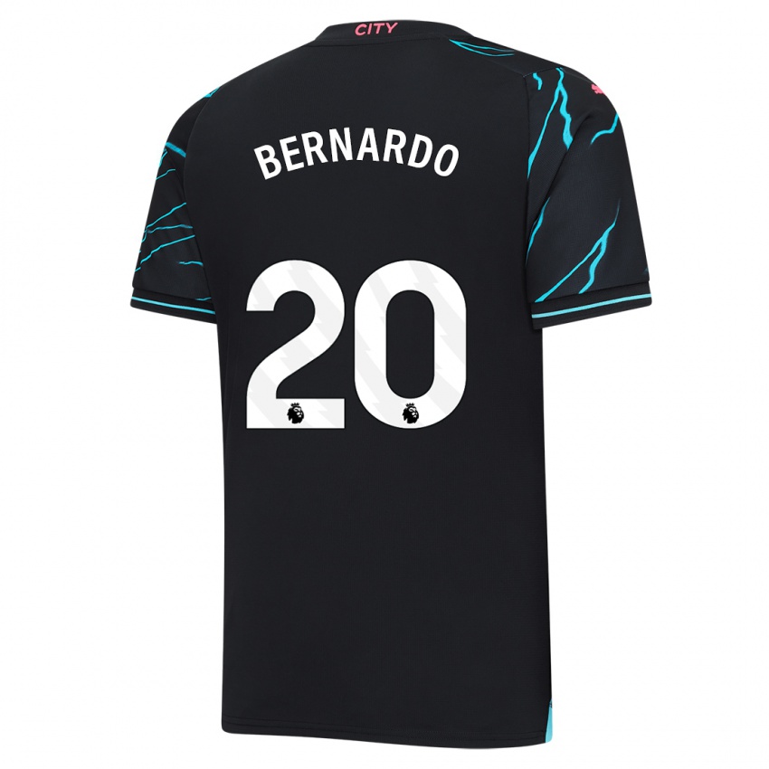 Herren Bernardo Silva #20 Dunkelblau Ausweichtrikot Trikot 2023/24 T-Shirt