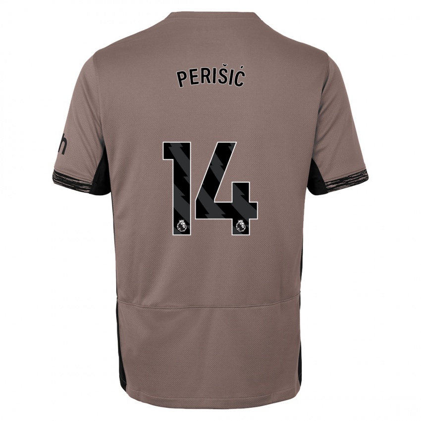 Herren Ivan Perisic #14 Dunkelbeige Ausweichtrikot Trikot 2023/24 T-Shirt