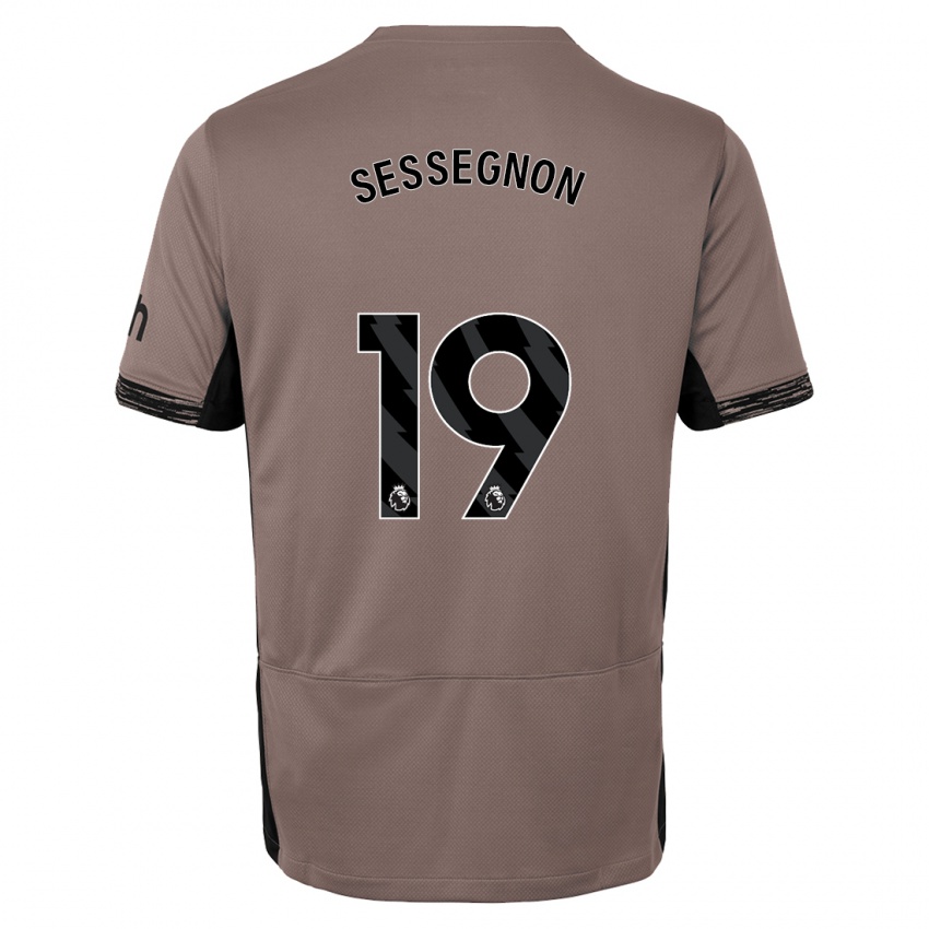 Herren Ryan Sessegnon #19 Dunkelbeige Ausweichtrikot Trikot 2023/24 T-Shirt