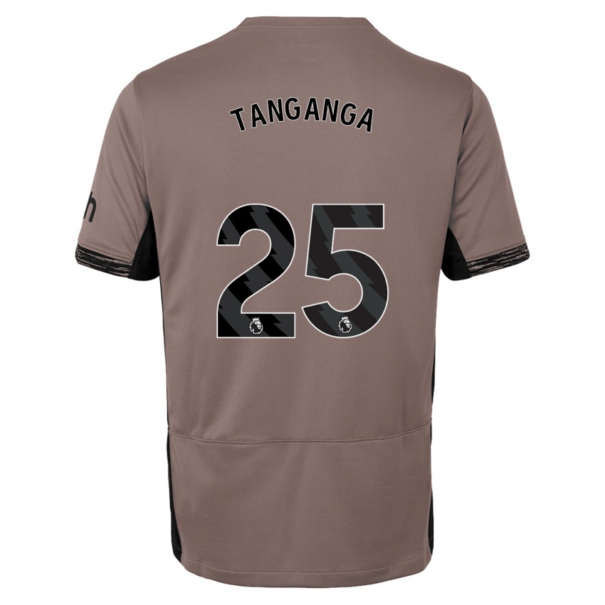 Herren Japhet Tanganga #25 Dunkelbeige Ausweichtrikot Trikot 2023/24 T-Shirt