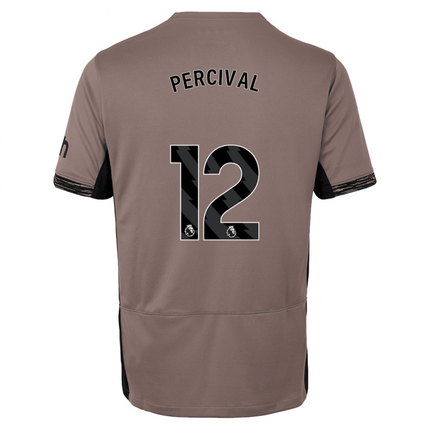 Herren Ria Percival #12 Dunkelbeige Ausweichtrikot Trikot 2023/24 T-Shirt