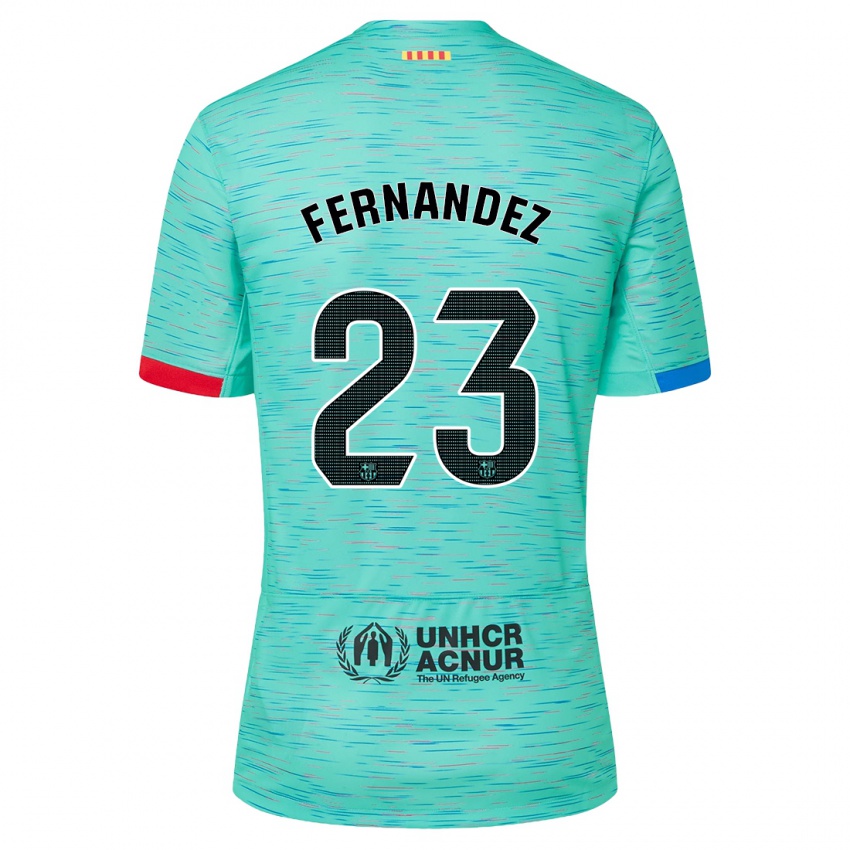 Herren Pelayo Fernandez #23 Helles Aqua Ausweichtrikot Trikot 2023/24 T-Shirt