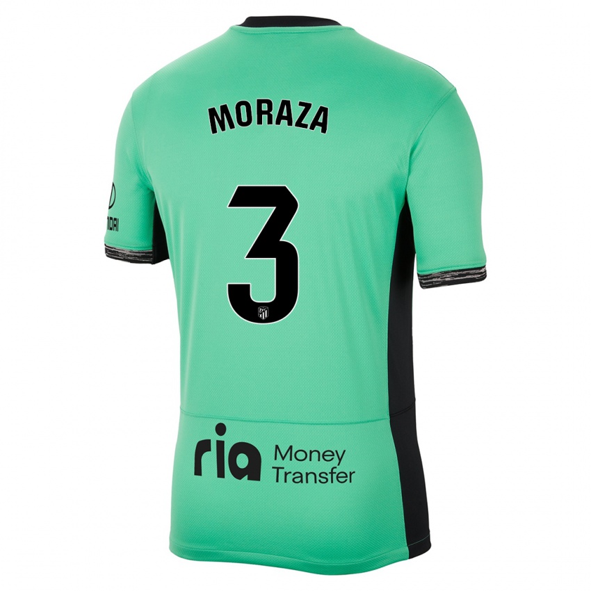 Herren Ainhoa Moraza #3 Frühlingsgrün Ausweichtrikot Trikot 2023/24 T-Shirt