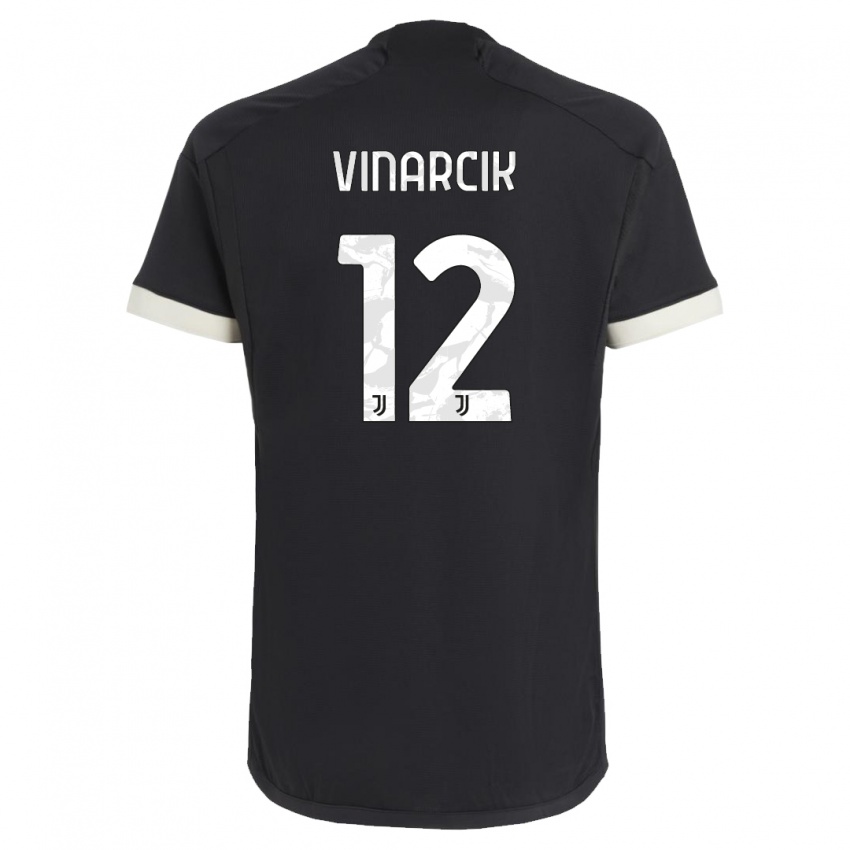 Herren Jakub Vinarcik #12 Schwarz Ausweichtrikot Trikot 2023/24 T-Shirt