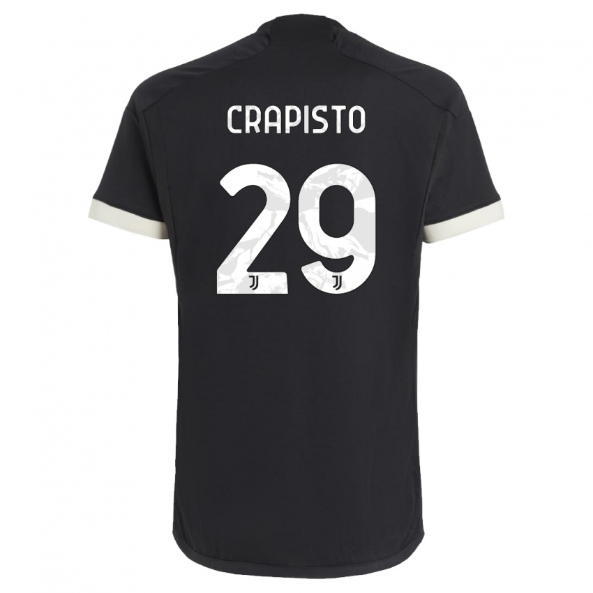 Herren Francesco Crapisto #29 Schwarz Ausweichtrikot Trikot 2023/24 T-Shirt