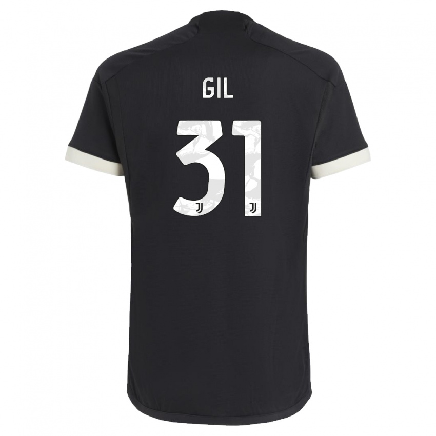 Herren Javier Gil #31 Schwarz Ausweichtrikot Trikot 2023/24 T-Shirt