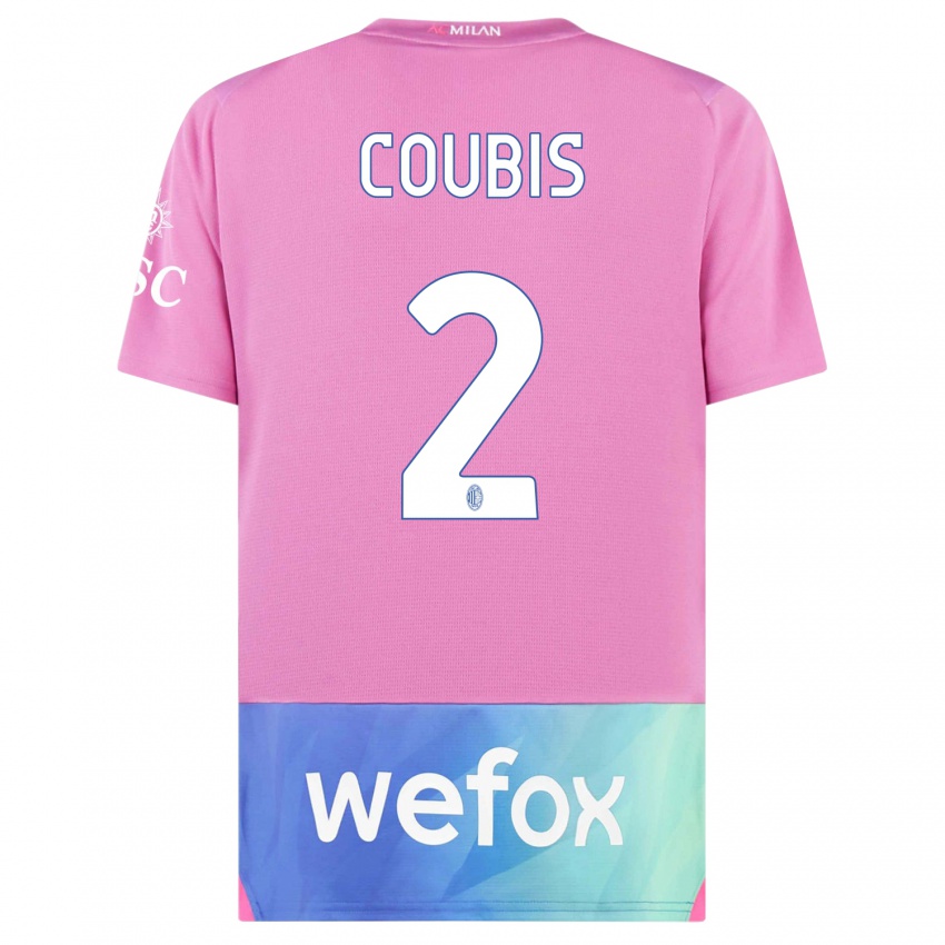 Herren Andrei Coubis #2 Pink Lila Ausweichtrikot Trikot 2023/24 T-Shirt