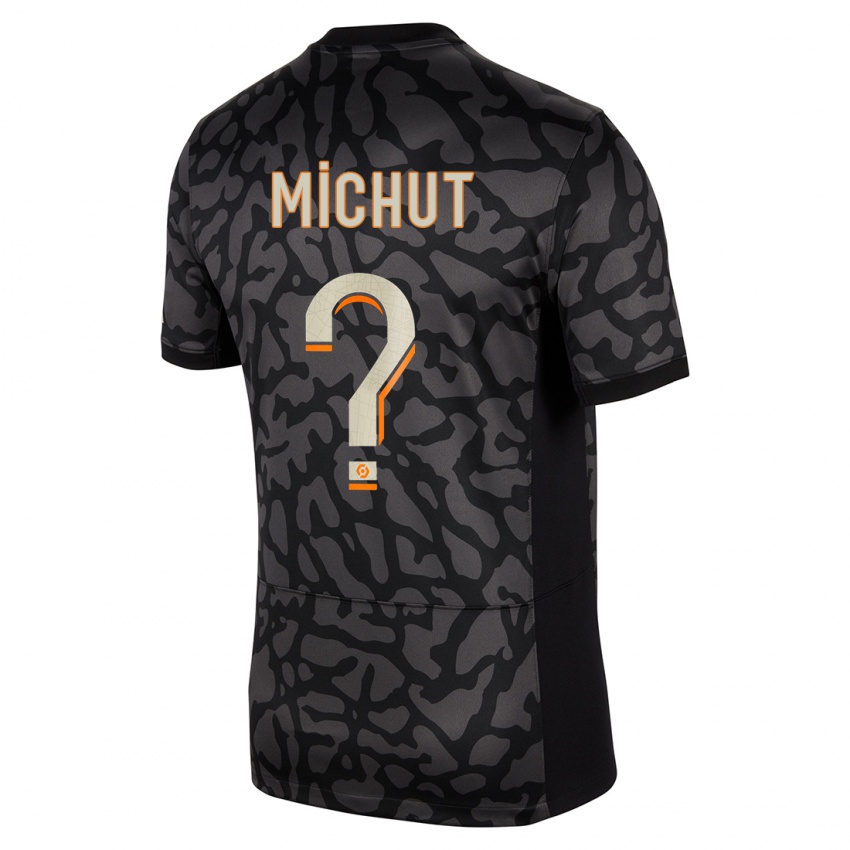 Herren Etienne Michut #0 Schwarz Ausweichtrikot Trikot 2023/24 T-Shirt
