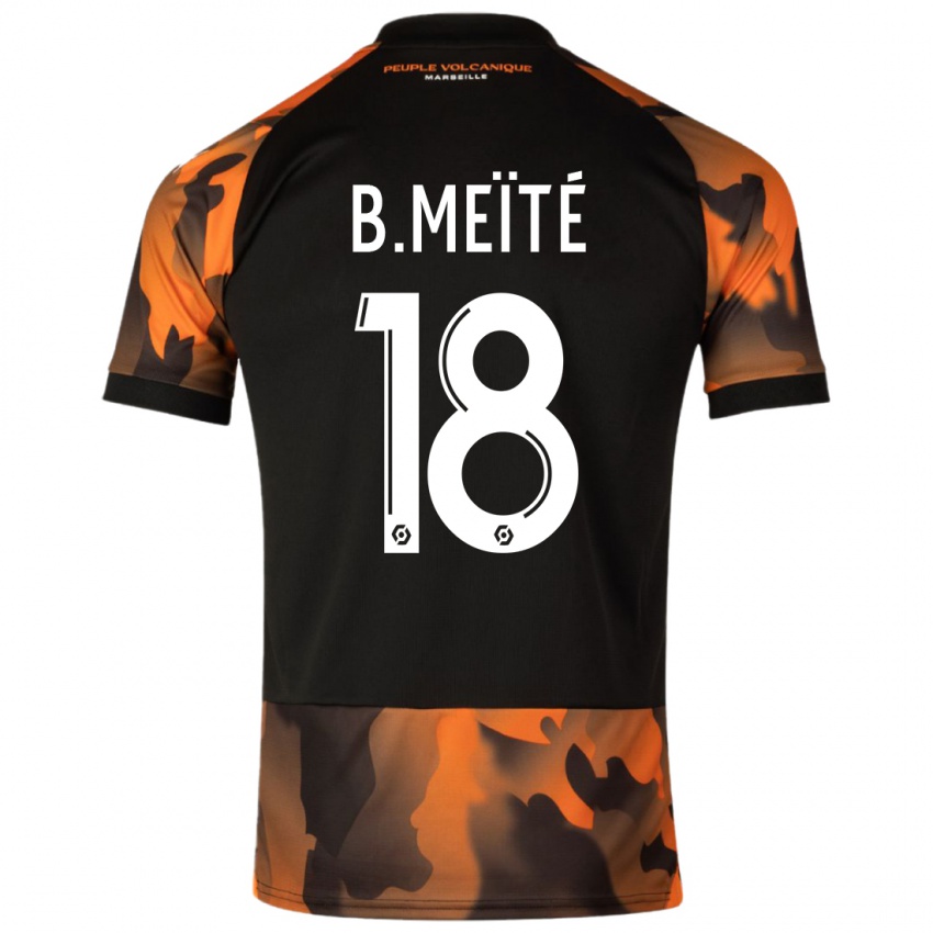 Herren Bamo Meïté #18 Schwarzorange Ausweichtrikot Trikot 2023/24 T-Shirt
