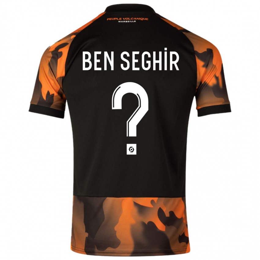 Herren Salim Ben Seghir #0 Schwarzorange Ausweichtrikot Trikot 2023/24 T-Shirt