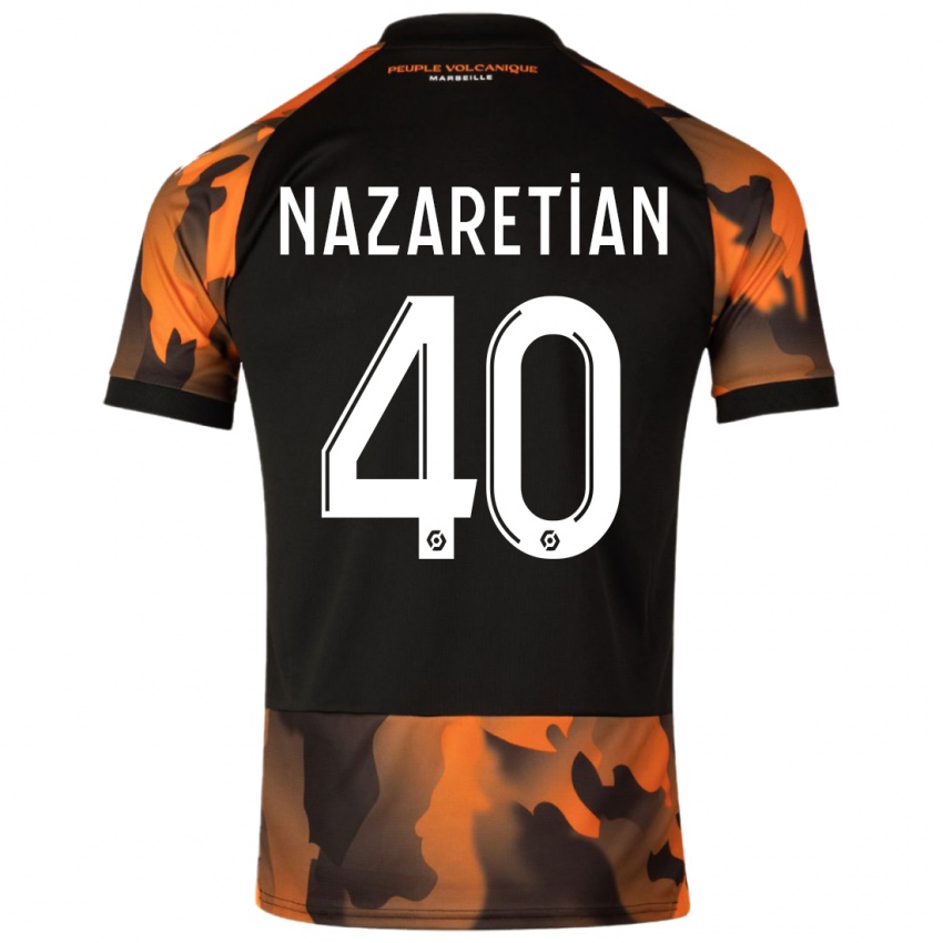 Herren Manuel Nazaretian #40 Schwarzorange Ausweichtrikot Trikot 2023/24 T-Shirt