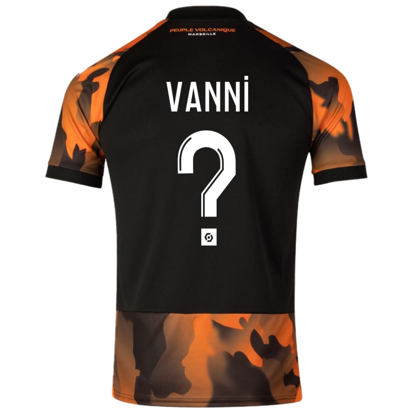 Herren Fabio Vanni #0 Schwarzorange Ausweichtrikot Trikot 2023/24 T-Shirt