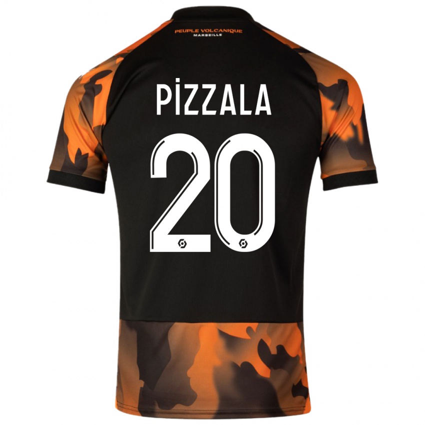 Herren Caroline Pizzala #20 Schwarzorange Ausweichtrikot Trikot 2023/24 T-Shirt