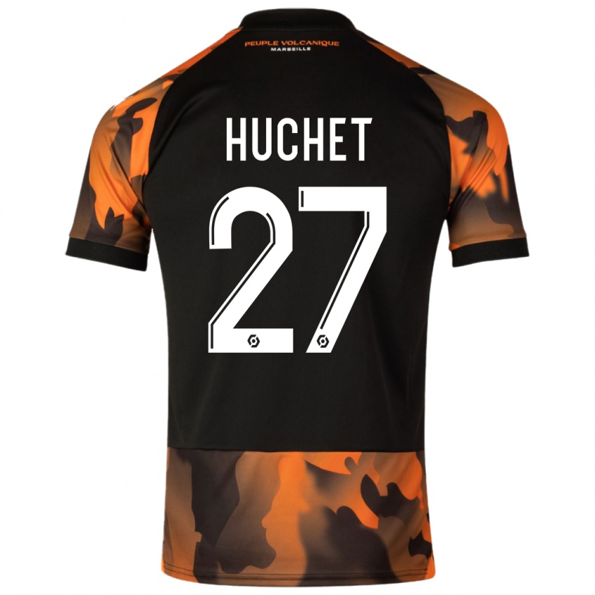 Herren Sarah Huchet #27 Schwarzorange Ausweichtrikot Trikot 2023/24 T-Shirt