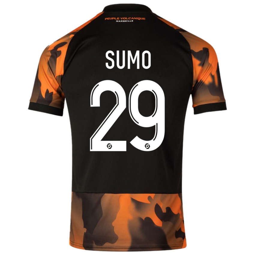 Herren Eva Sumo #29 Schwarzorange Ausweichtrikot Trikot 2023/24 T-Shirt
