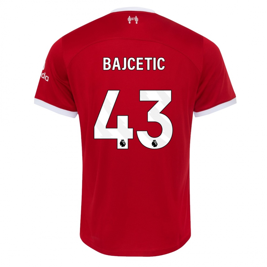 Damen Stefan Bajcetic #43 Rot Heimtrikot Trikot 2023/24 T-Shirt