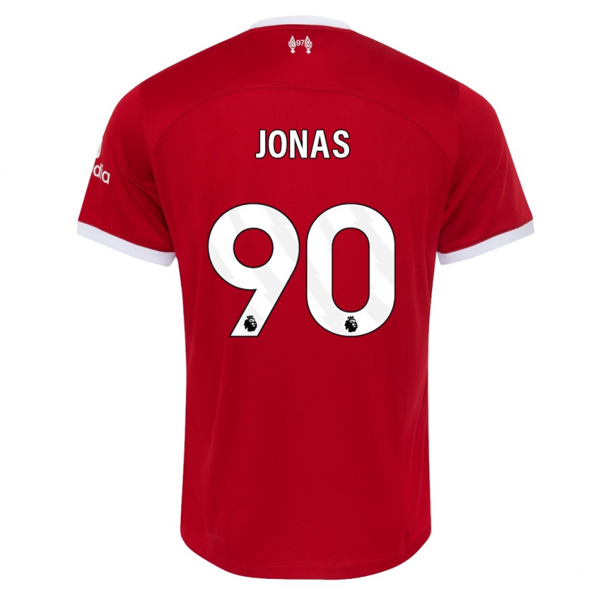 Damen Lee Jonas #90 Rot Heimtrikot Trikot 2023/24 T-Shirt