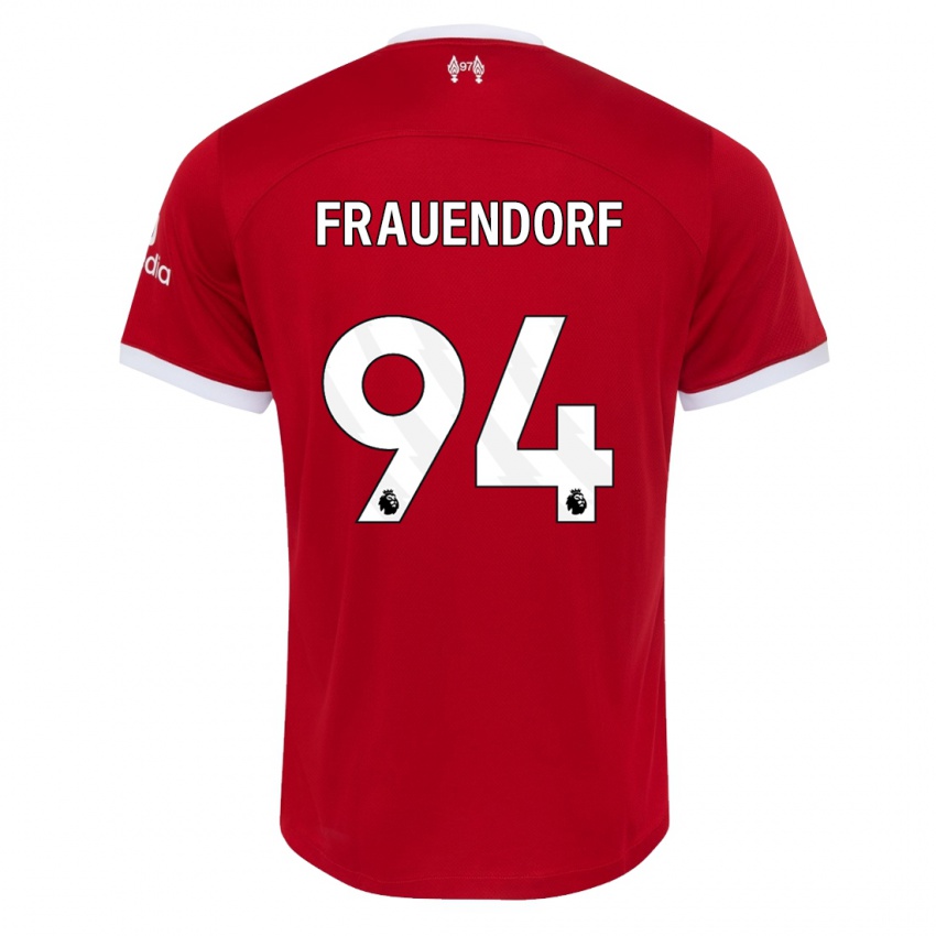 Damen Melkamu Frauendorf #94 Rot Heimtrikot Trikot 2023/24 T-Shirt