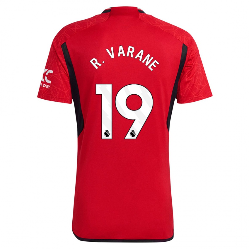 Damen Raphael Varane #19 Rot Heimtrikot Trikot 2023/24 T-Shirt