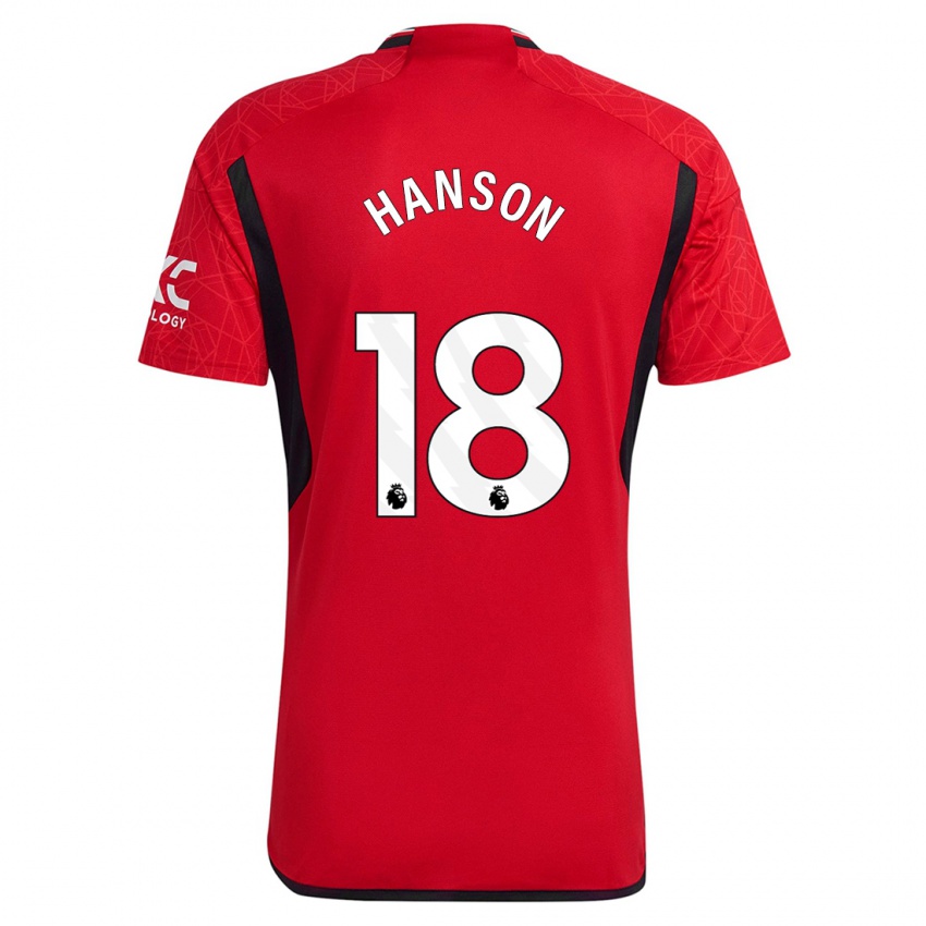 Damen Kirsty Hanson #18 Rot Heimtrikot Trikot 2023/24 T-Shirt