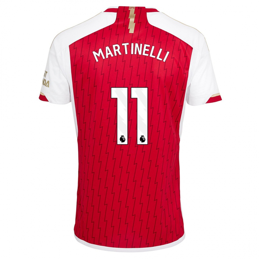 Damen Gabriel Martinelli #11 Rot Heimtrikot Trikot 2023/24 T-Shirt