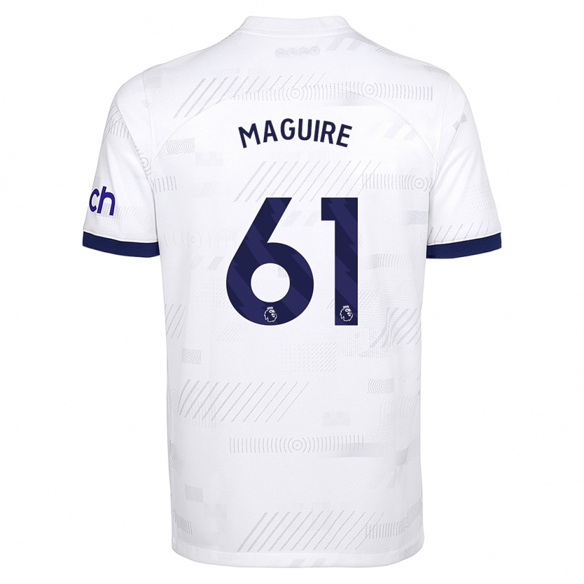 Damen Aaron Maguire #61 Weiß Heimtrikot Trikot 2023/24 T-Shirt