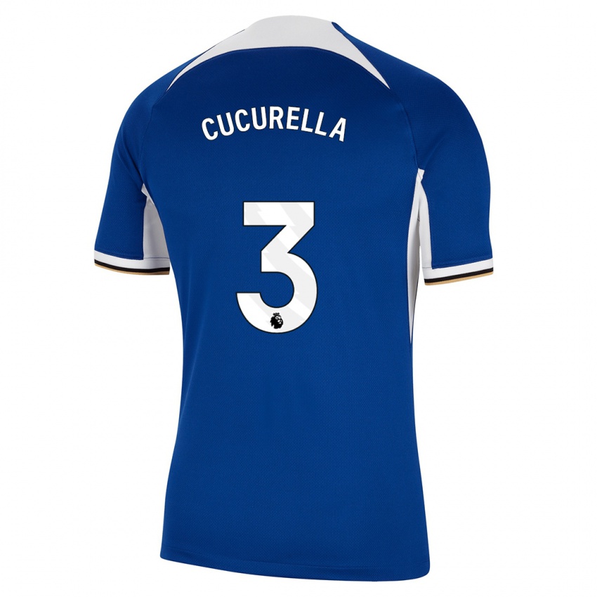 Damen Marc Cucurella #3 Blau Heimtrikot Trikot 2023/24 T-Shirt