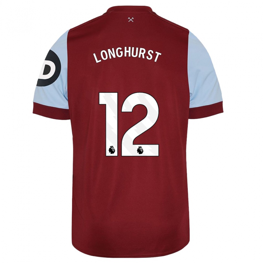 Damen Kate Longhurst #12 Kastanienbraun Heimtrikot Trikot 2023/24 T-Shirt