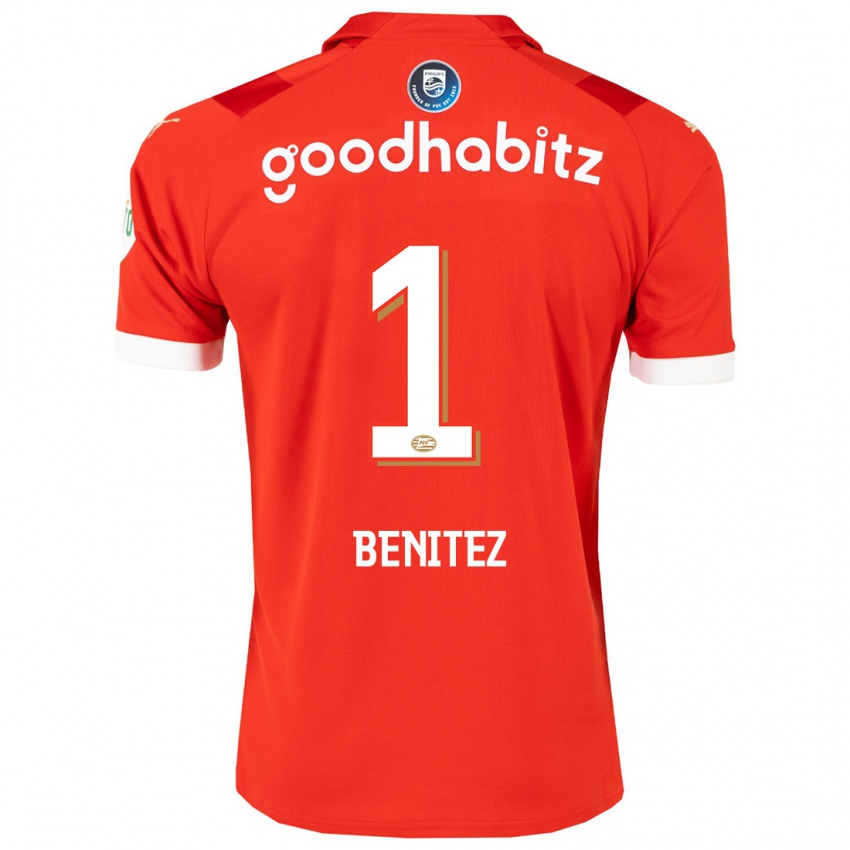 Damen Walter Benitez #1 Rot Heimtrikot Trikot 2023/24 T-Shirt