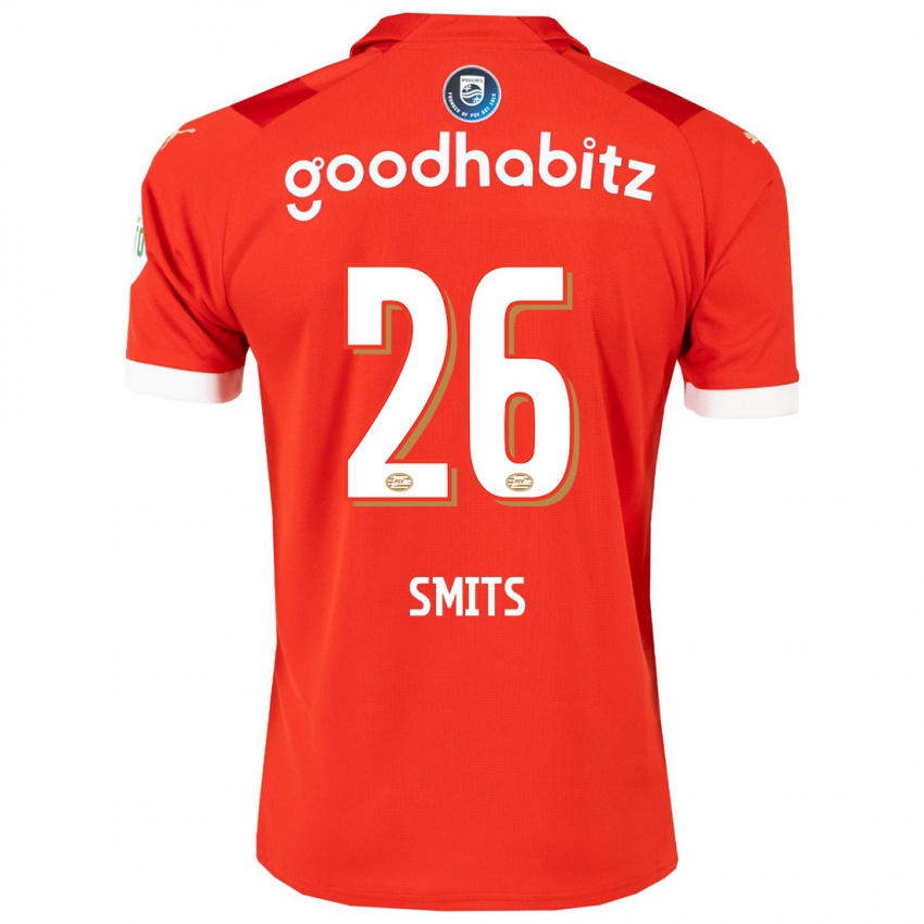 Damen Eef Smits #26 Rot Heimtrikot Trikot 2023/24 T-Shirt