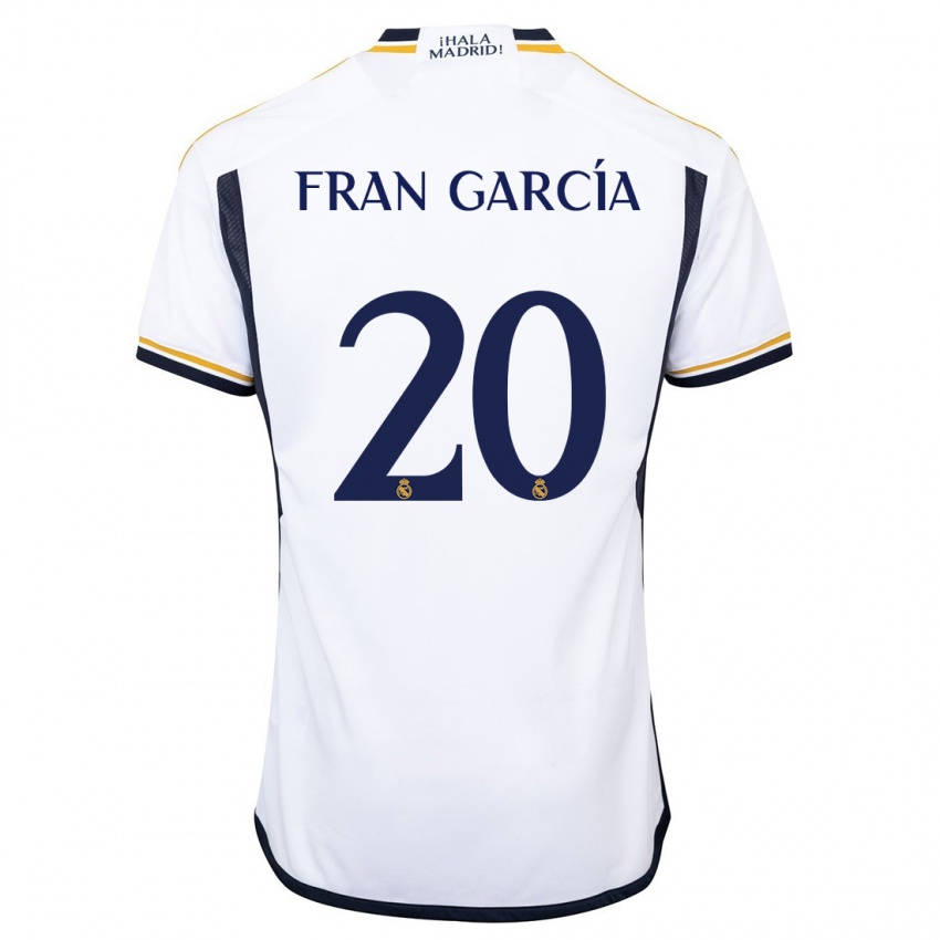 Damen Fran García #20 Weiß Heimtrikot Trikot 2023/24 T-Shirt