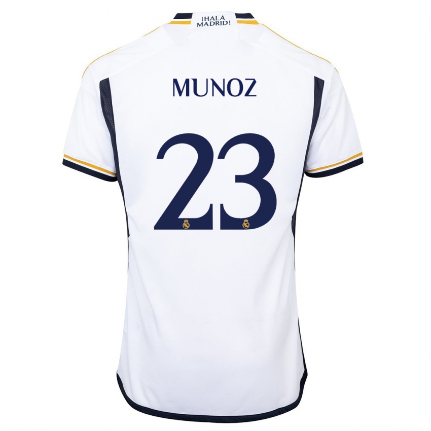 Damen Victor Munoz #23 Weiß Heimtrikot Trikot 2023/24 T-Shirt