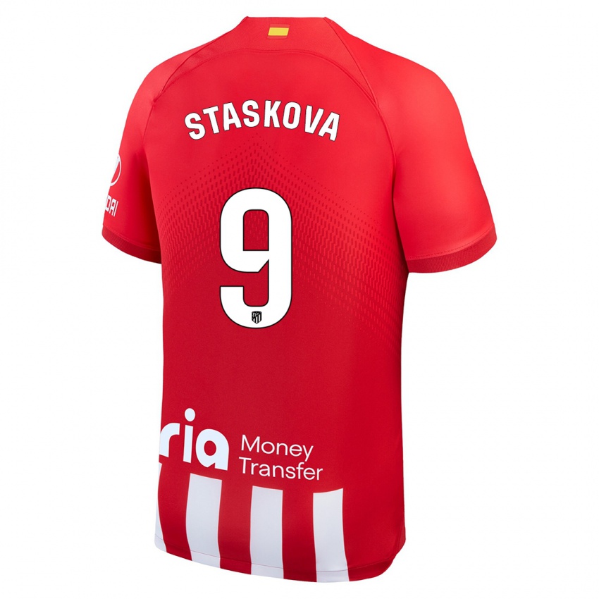 Damen Andrea Staskova #9 Rot-Weiss Heimtrikot Trikot 2023/24 T-Shirt