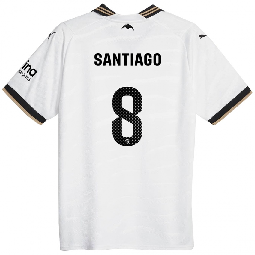 Damen Yellu Santiago #8 Weiß Heimtrikot Trikot 2023/24 T-Shirt