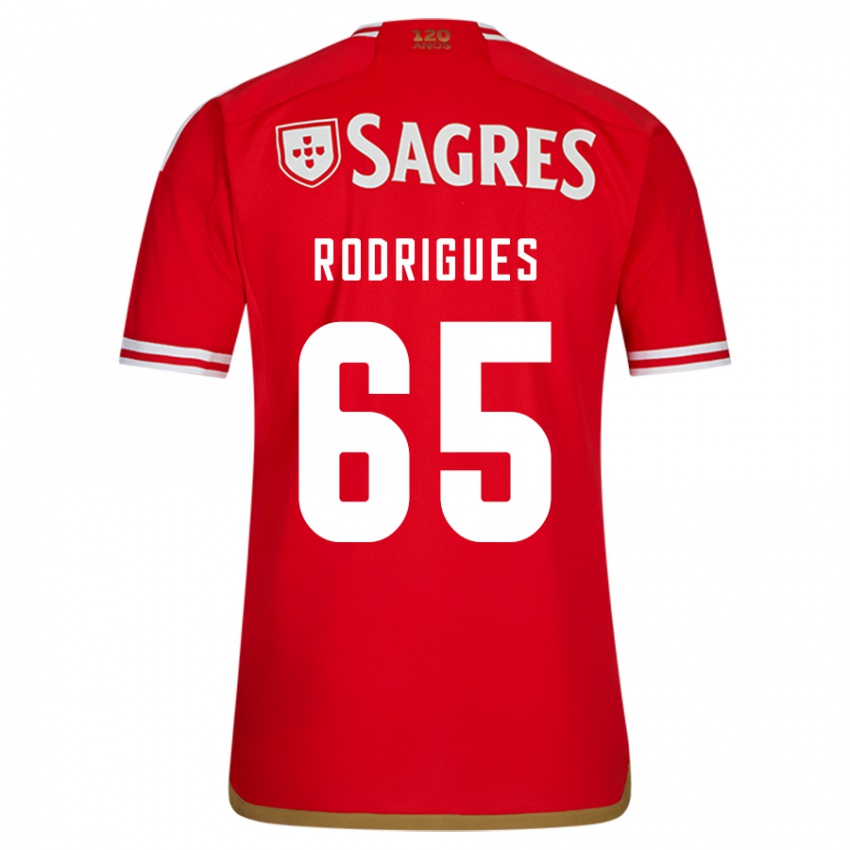 Damen Rafael Rodrigues #65 Rot Heimtrikot Trikot 2023/24 T-Shirt