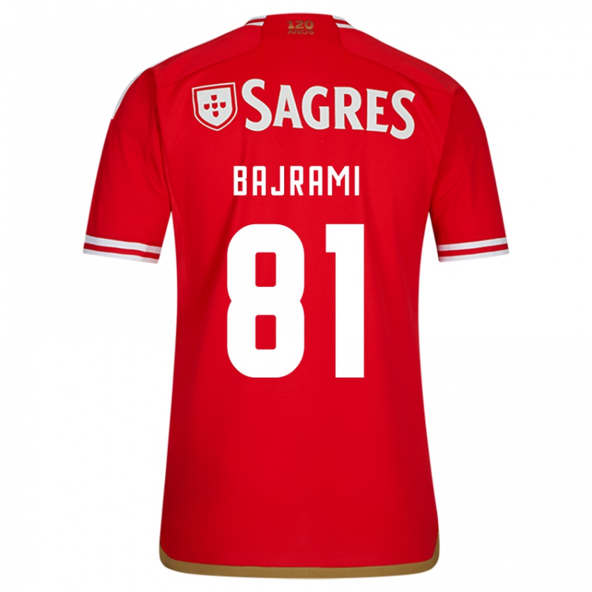 Damen Adrian Bajrami #81 Rot Heimtrikot Trikot 2023/24 T-Shirt