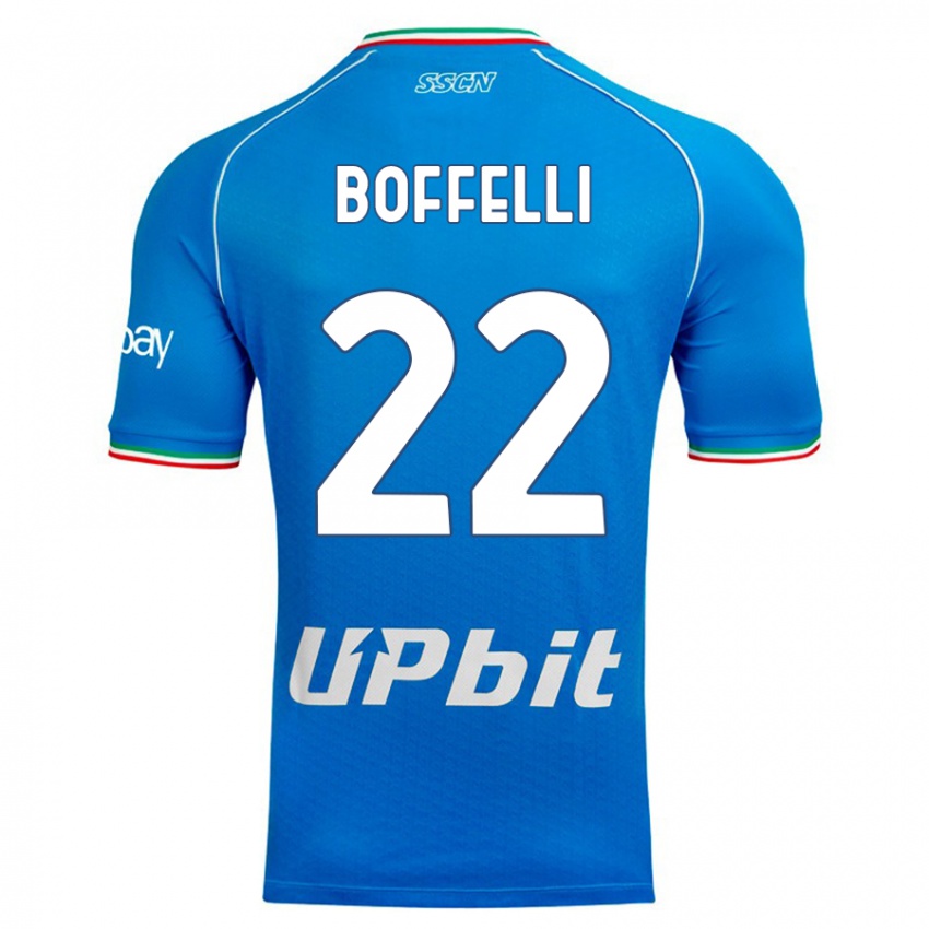 Damen Valerio Boffelli #22 Himmelblau Heimtrikot Trikot 2023/24 T-Shirt