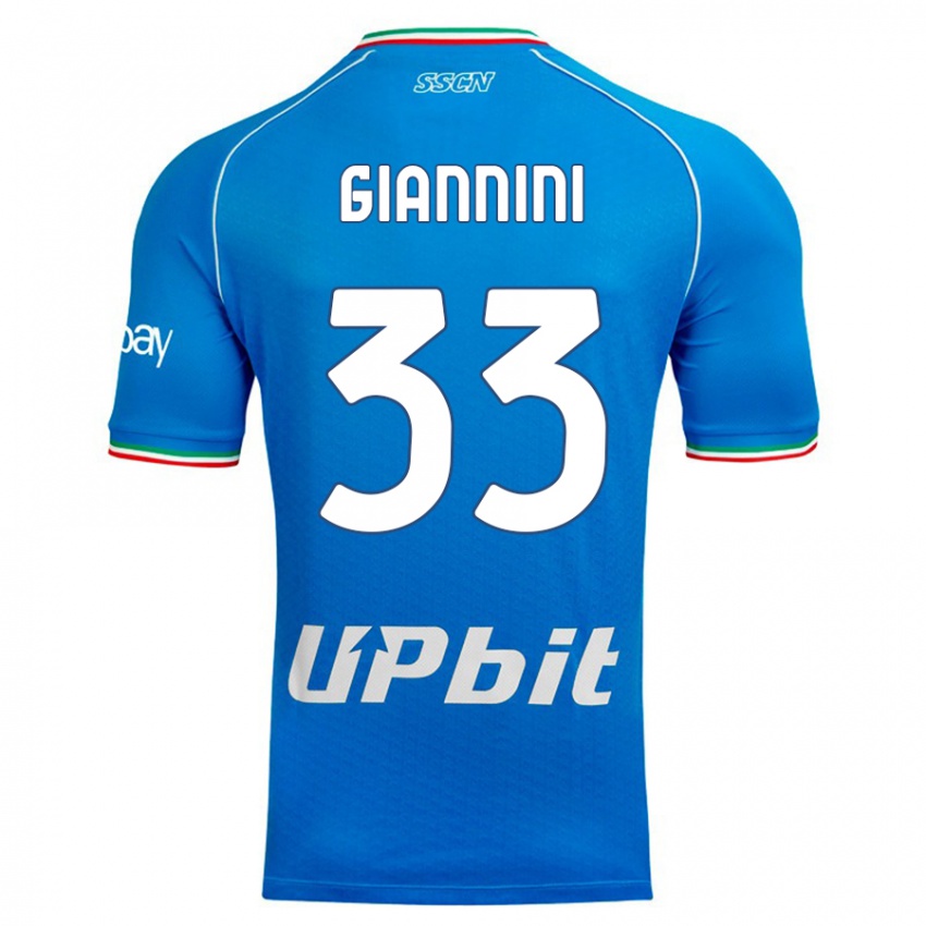 Damen Enrico Giannini #33 Himmelblau Heimtrikot Trikot 2023/24 T-Shirt