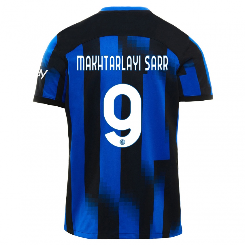 Damen Amadou Makhtarlayi Sarr #9 Schwarz Blau Heimtrikot Trikot 2023/24 T-Shirt