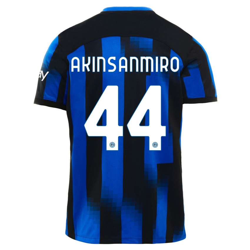 Damen Ebenezer Akinsanmiro #44 Schwarz Blau Heimtrikot Trikot 2023/24 T-Shirt