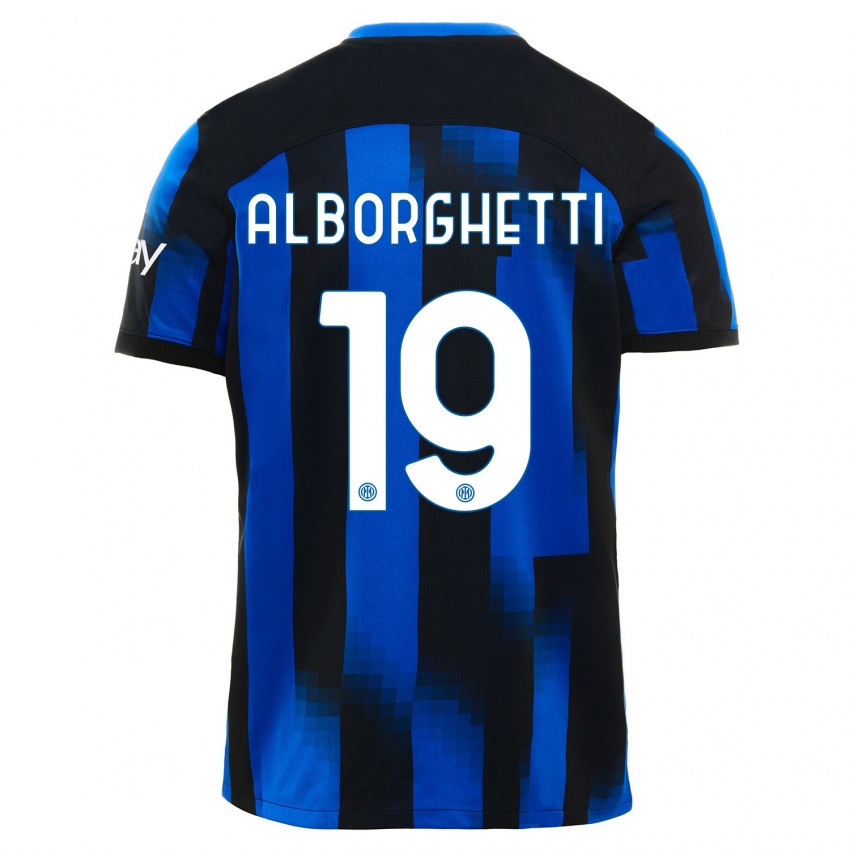 Damen Lisa Alborghetti #19 Schwarz Blau Heimtrikot Trikot 2023/24 T-Shirt