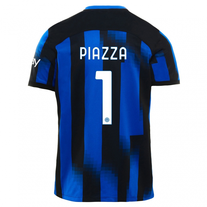 Damen Alessia Piazza #1 Schwarz Blau Heimtrikot Trikot 2023/24 T-Shirt