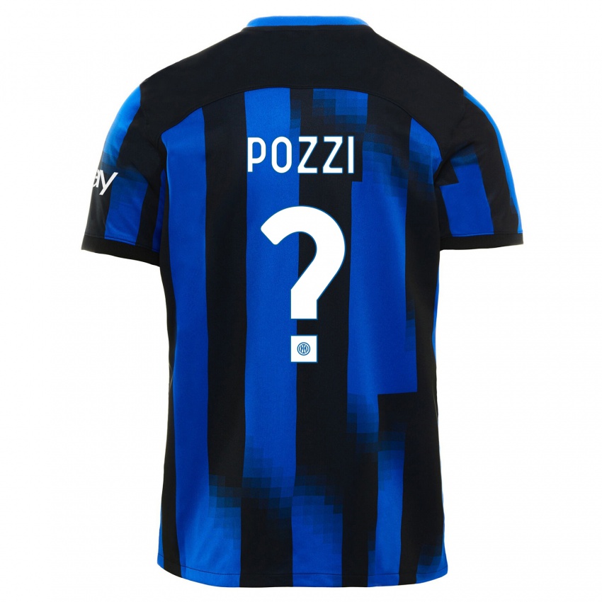 Damen Andrea Pozzi #0 Schwarz Blau Heimtrikot Trikot 2023/24 T-Shirt