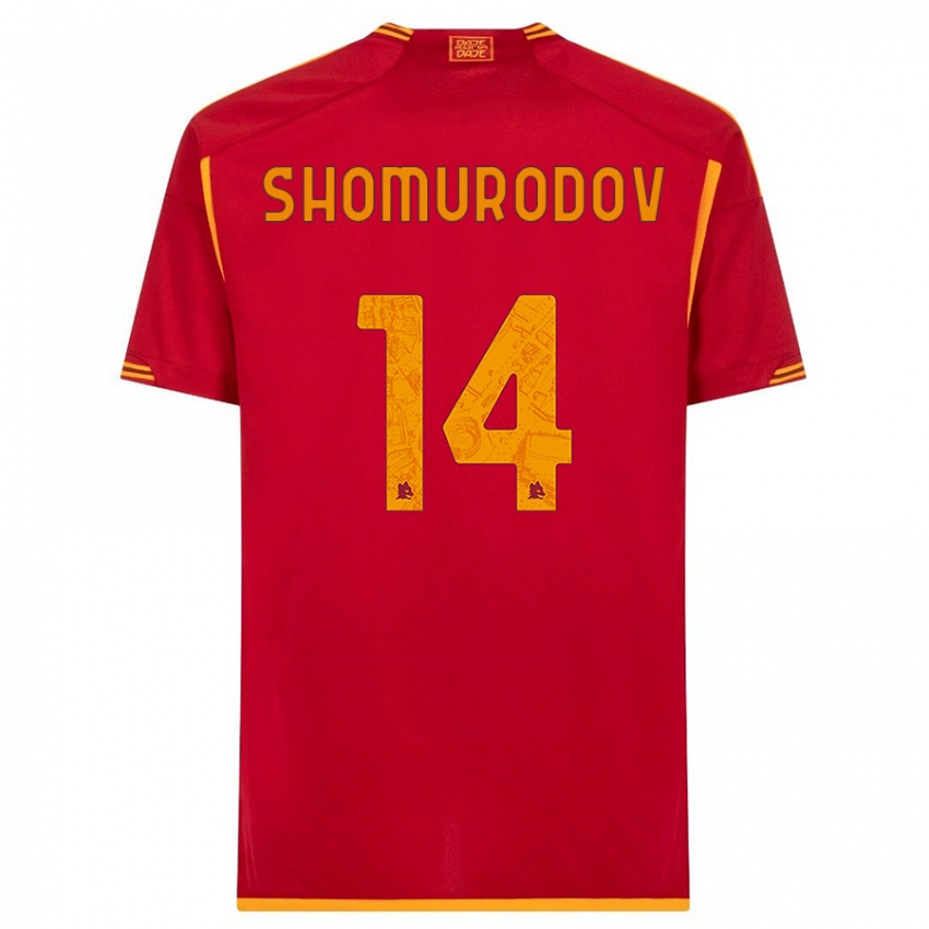 Damen Eldor Shomurodov #14 Rot Heimtrikot Trikot 2023/24 T-Shirt