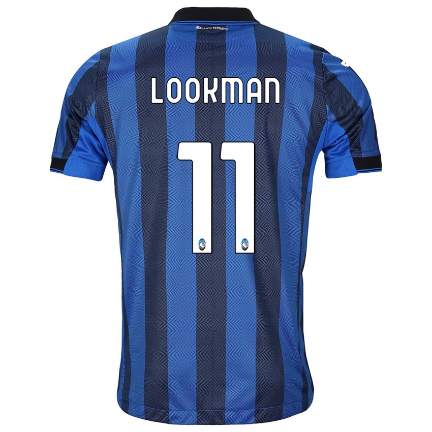 Damen Ademola Lookman #11 Schwarz Blau Heimtrikot Trikot 2023/24 T-Shirt