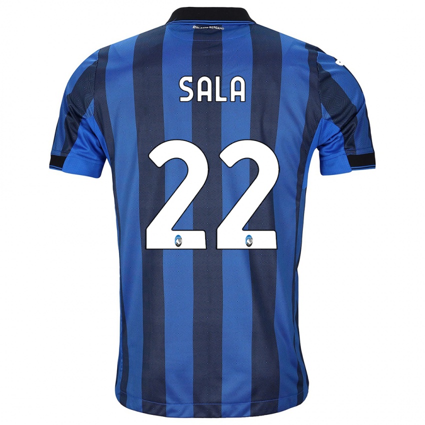 Damen Lorenzo Sala #22 Schwarz Blau Heimtrikot Trikot 2023/24 T-Shirt