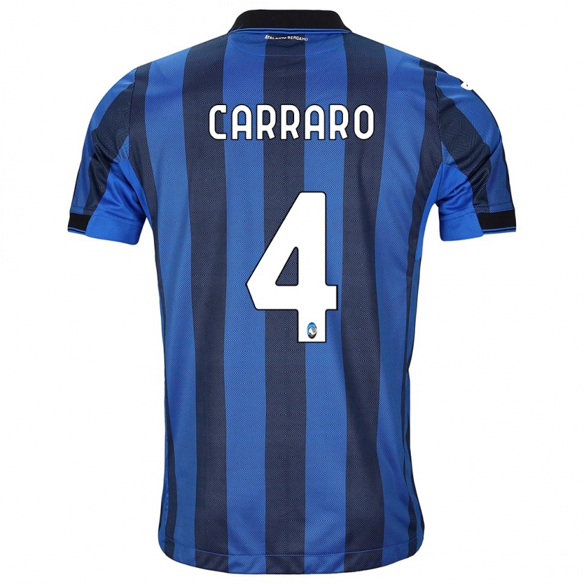 Damen Marco Carraro #4 Schwarz Blau Heimtrikot Trikot 2023/24 T-Shirt