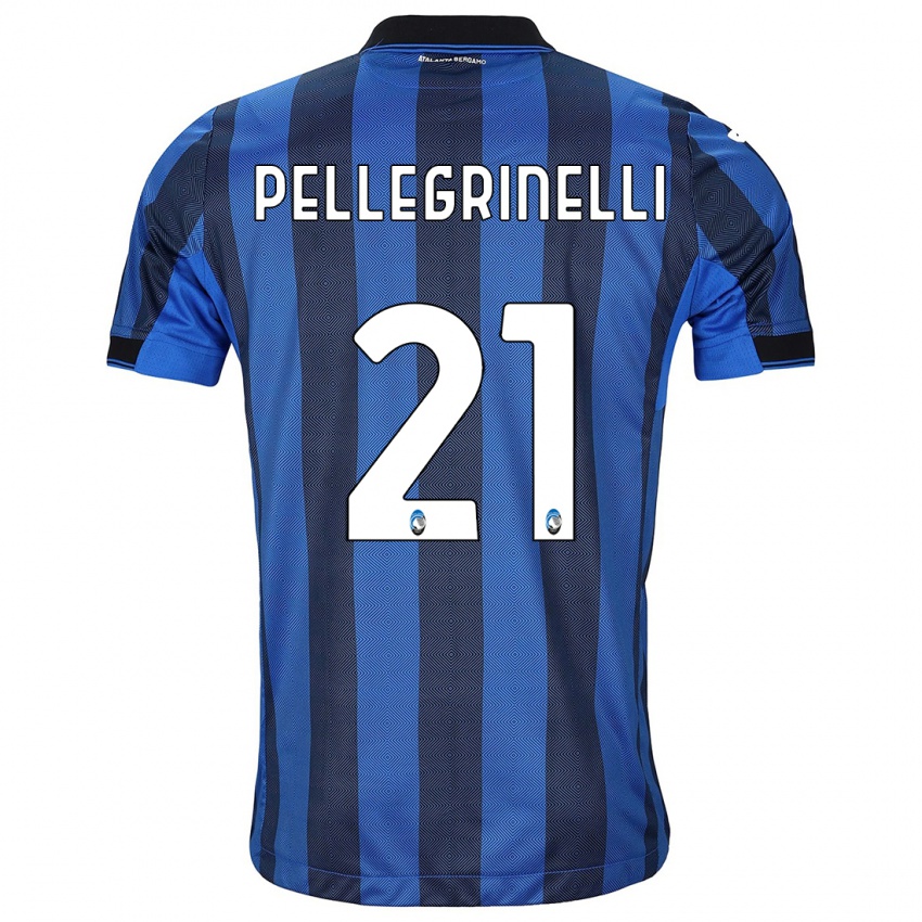Damen Giorgia Pellegrinelli #21 Schwarz Blau Heimtrikot Trikot 2023/24 T-Shirt