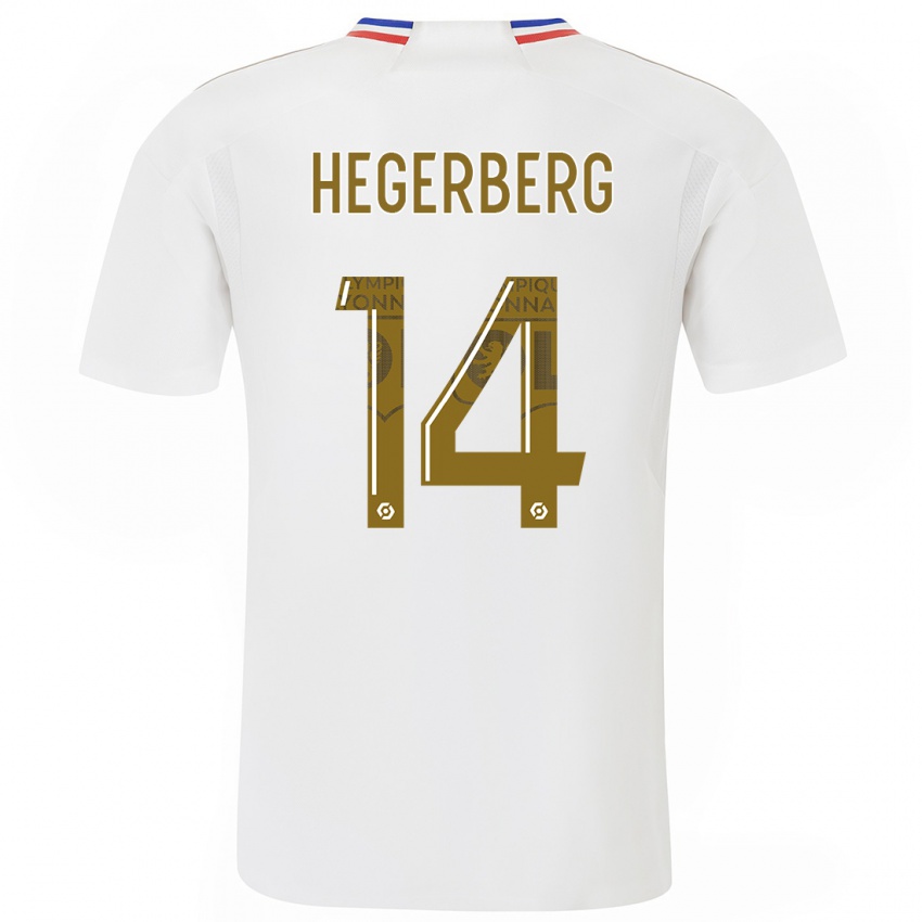 Damen Ada Hegerberg #14 Weiß Heimtrikot Trikot 2023/24 T-Shirt