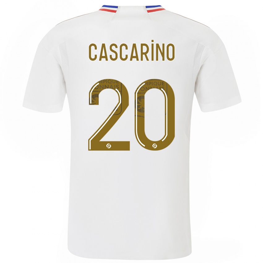 Damen Delphine Cascarino #20 Weiß Heimtrikot Trikot 2023/24 T-Shirt